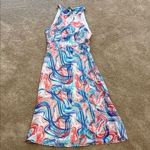 Tahari Multicolor Backless Dress